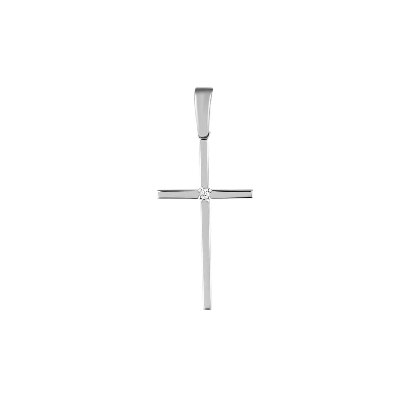 Хрестик з діамантами П503