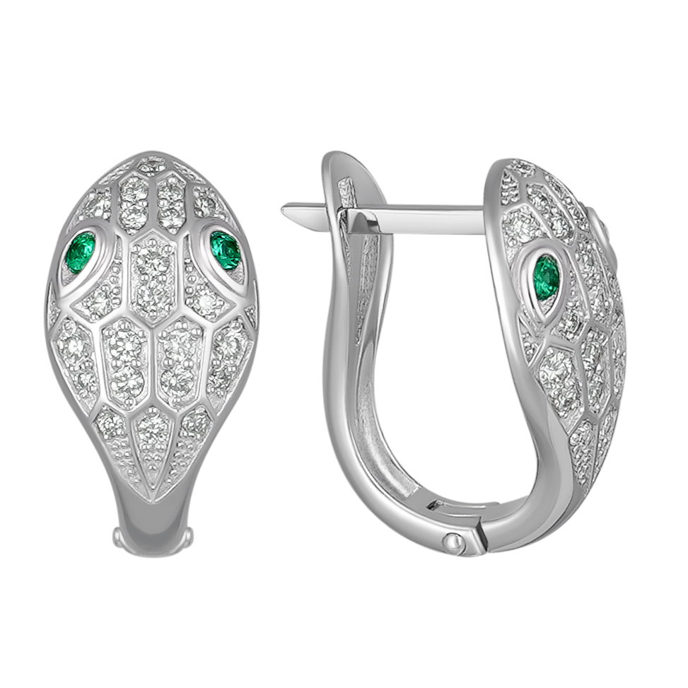 Сережки з діамантом С4215