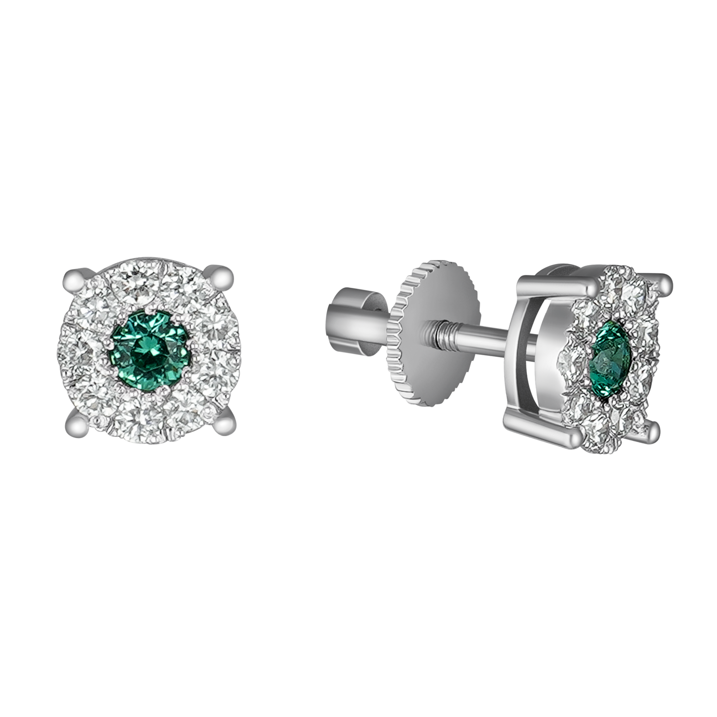 Сережки з діамантом С4207