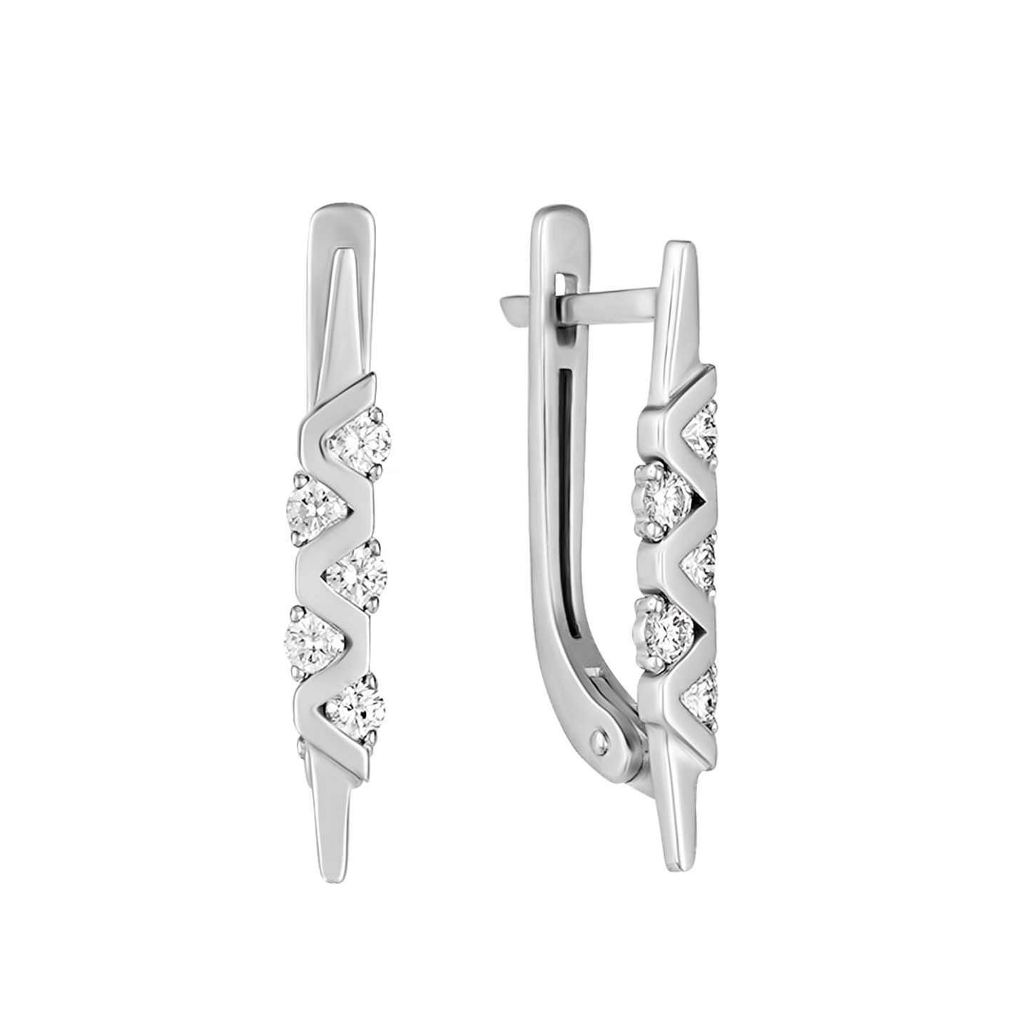 Сережки з діамантом С4064