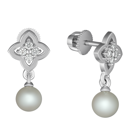 Сережки з діамантом С4220