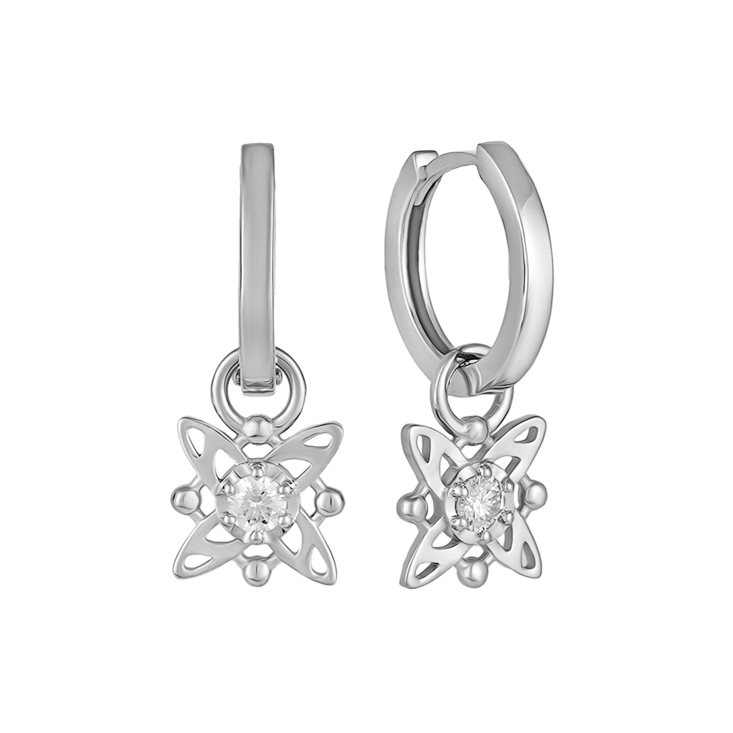 Сережки з діамантами  С4076